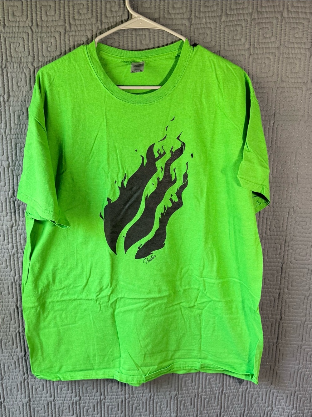 Gildan Heavy Cotton T-Shirt Mens Xl Green Preston Playz 100% Cotton